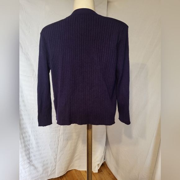 Cable & Gauge Ribbed Cardigan, Size Medium - Picture 3 of 4